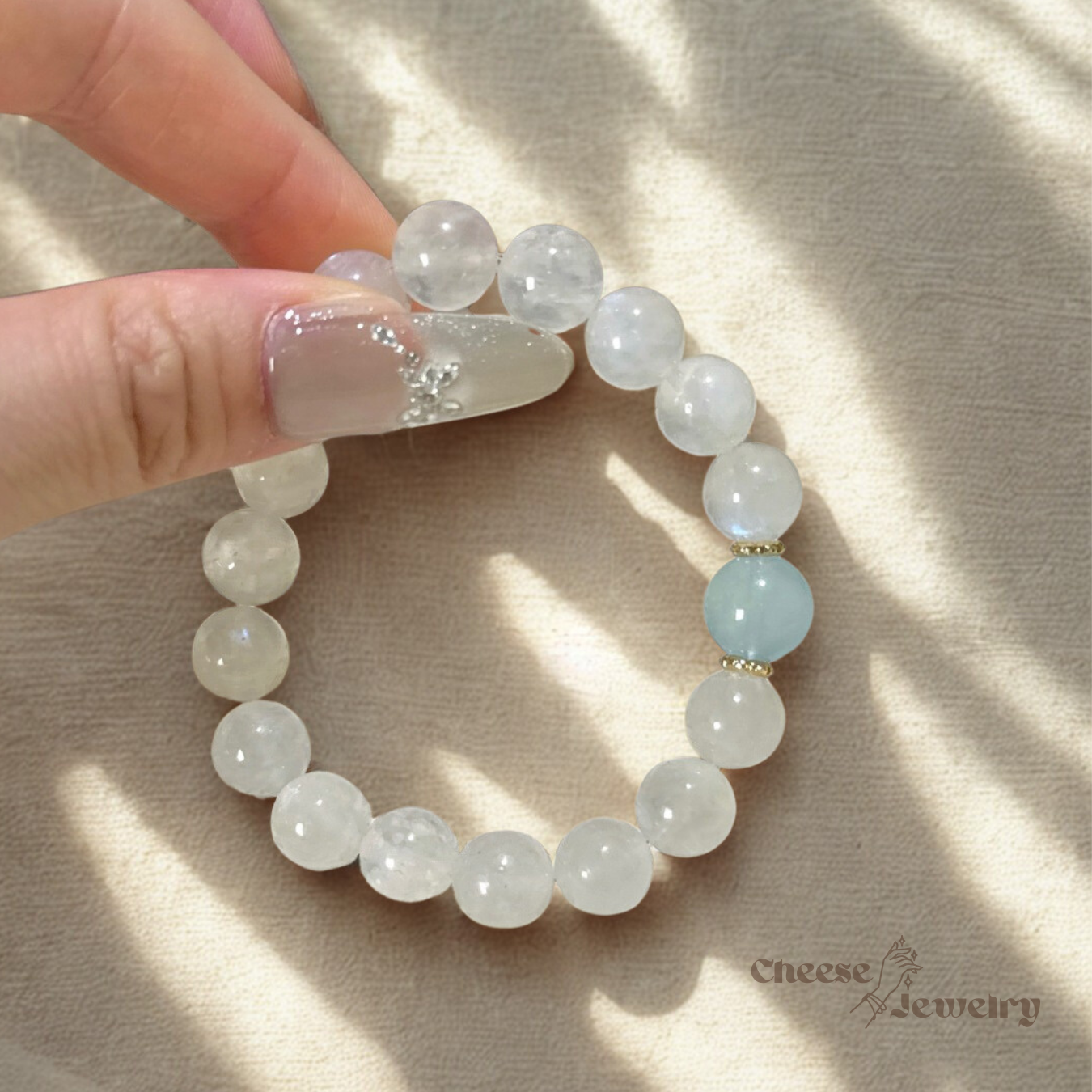 Moonlight Bliss — Blue Moonstone & Aquamarine Bracelet