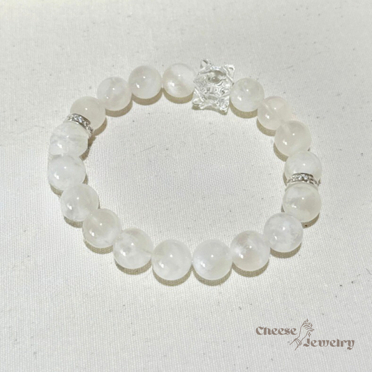 Blossom Magic — Pink Snowflake Quartz & White Quartz Bracelet